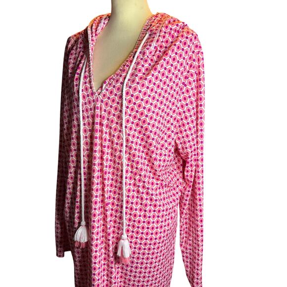 Cabana Life Coral Gables Hooded Cover Up, Plus Size 3X - Picture 3 of 12